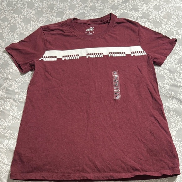 Puma boy Maroon Short Sleeve Tee - Picture 1 of 4